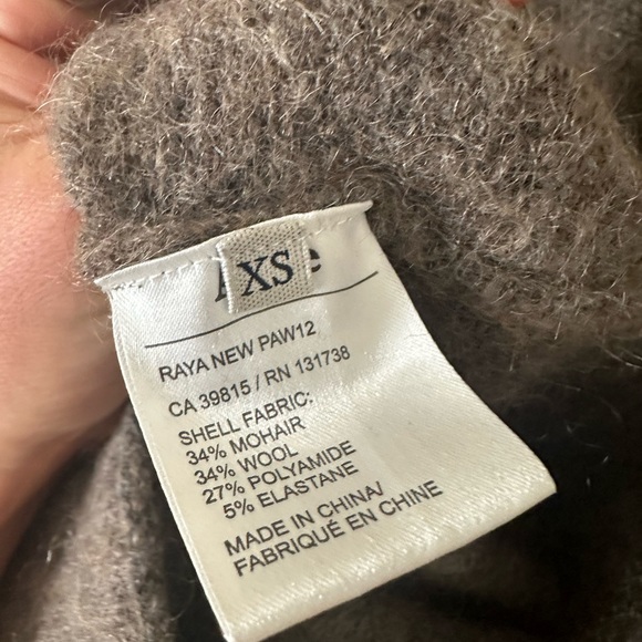 ACNE STUDIOS Raya long Mohair Brown melange cardigan sweater XS - Picture 3 of 6